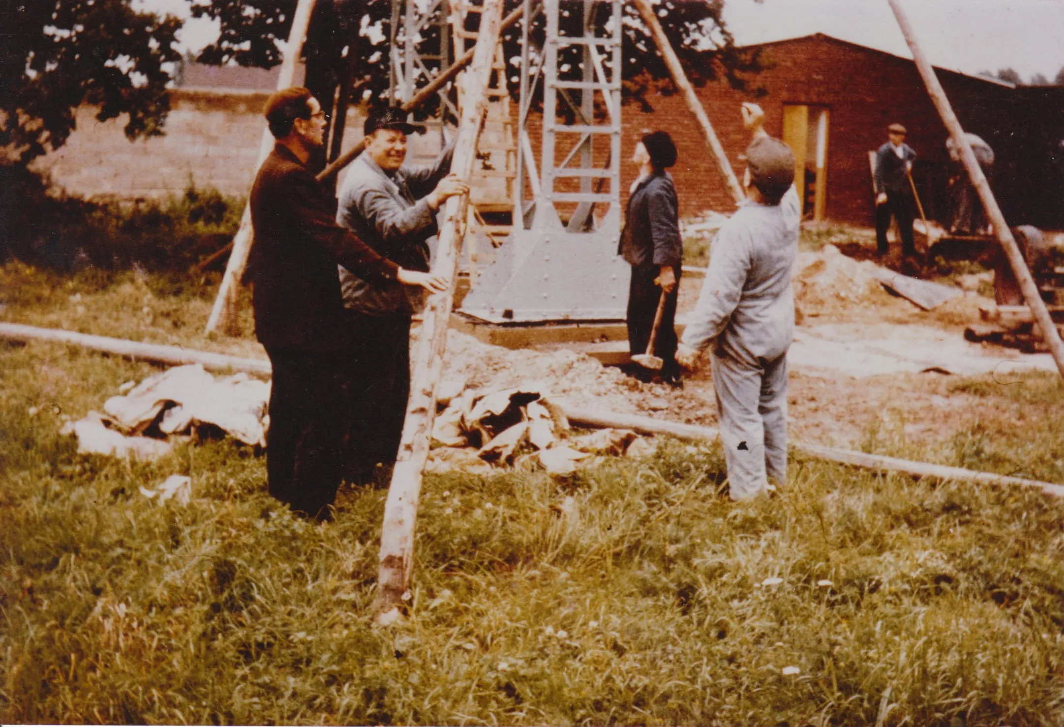 Baumaßnahme am Hochstand 1962