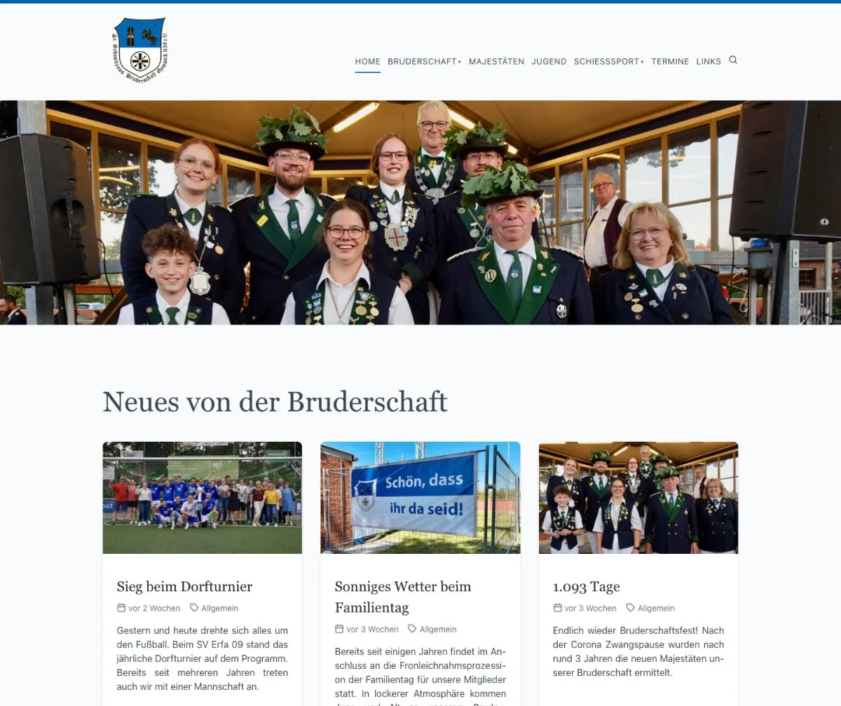 weiterentwickelte Homepage im Jahr 2022