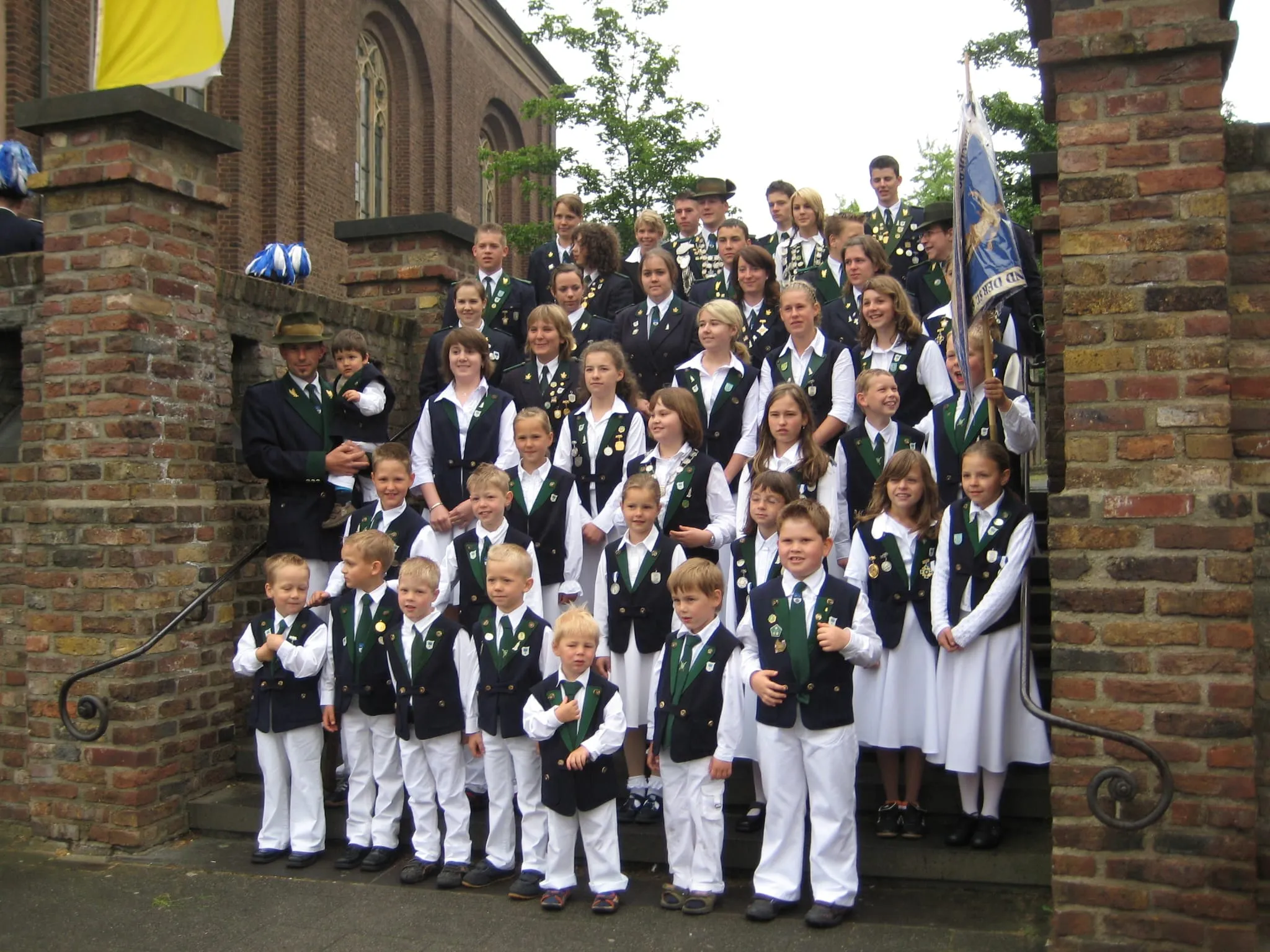 Die neue Jugendfahne zum Jubiläum in 2008 - Rückseite
