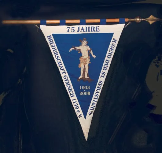 Die neue Jugendfahne zum Jubiläum in 2008 - Vorderseite