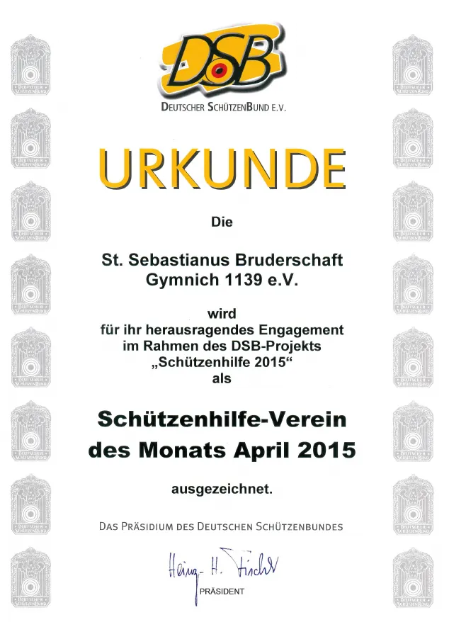 DSB-Urkunde