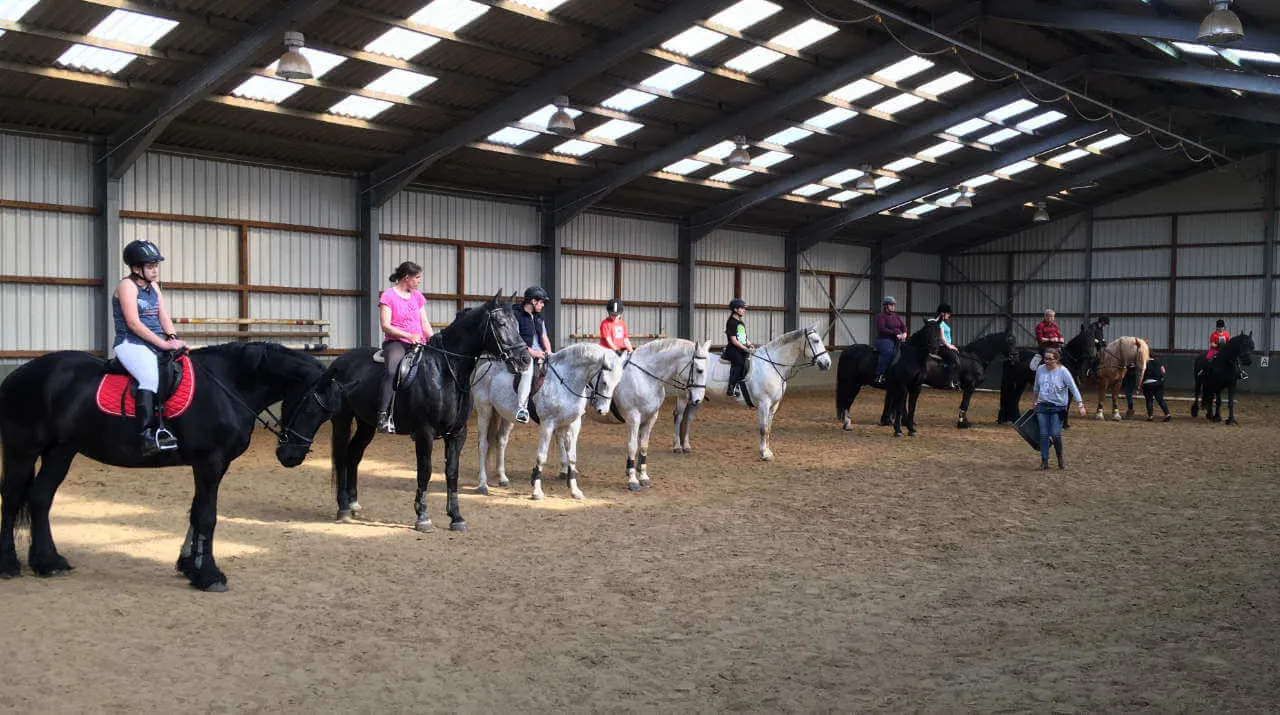 Reitstunde in Krefeld für die Teilnehmer des Gymnicher Ritts