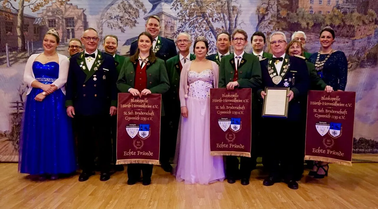 50 Jahre Freundschaft zwischen der Blaskapelle Hürth-Hermülheim und unserer Bruderschaft