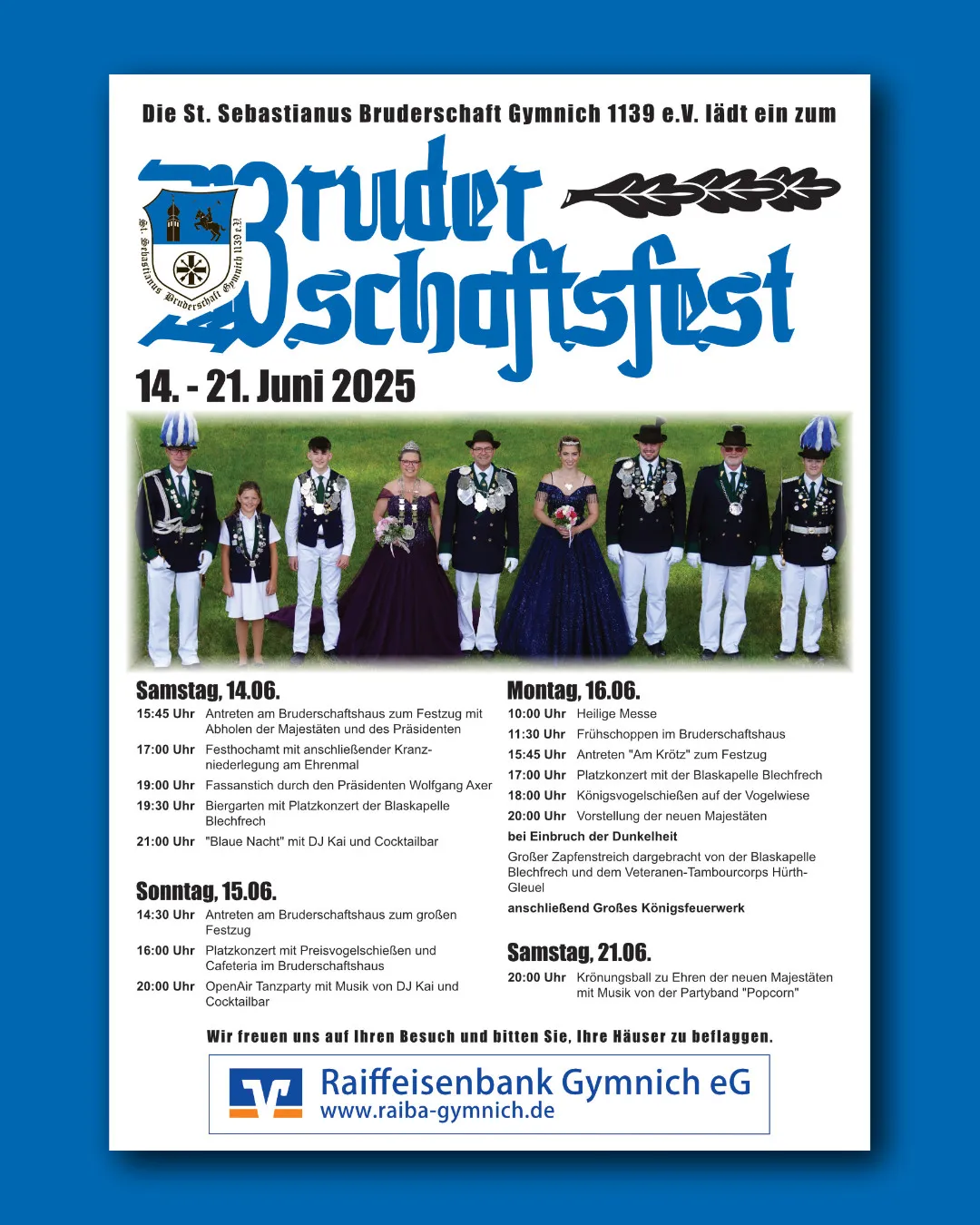 Plakat zum Bruderschaftsfest 2025
