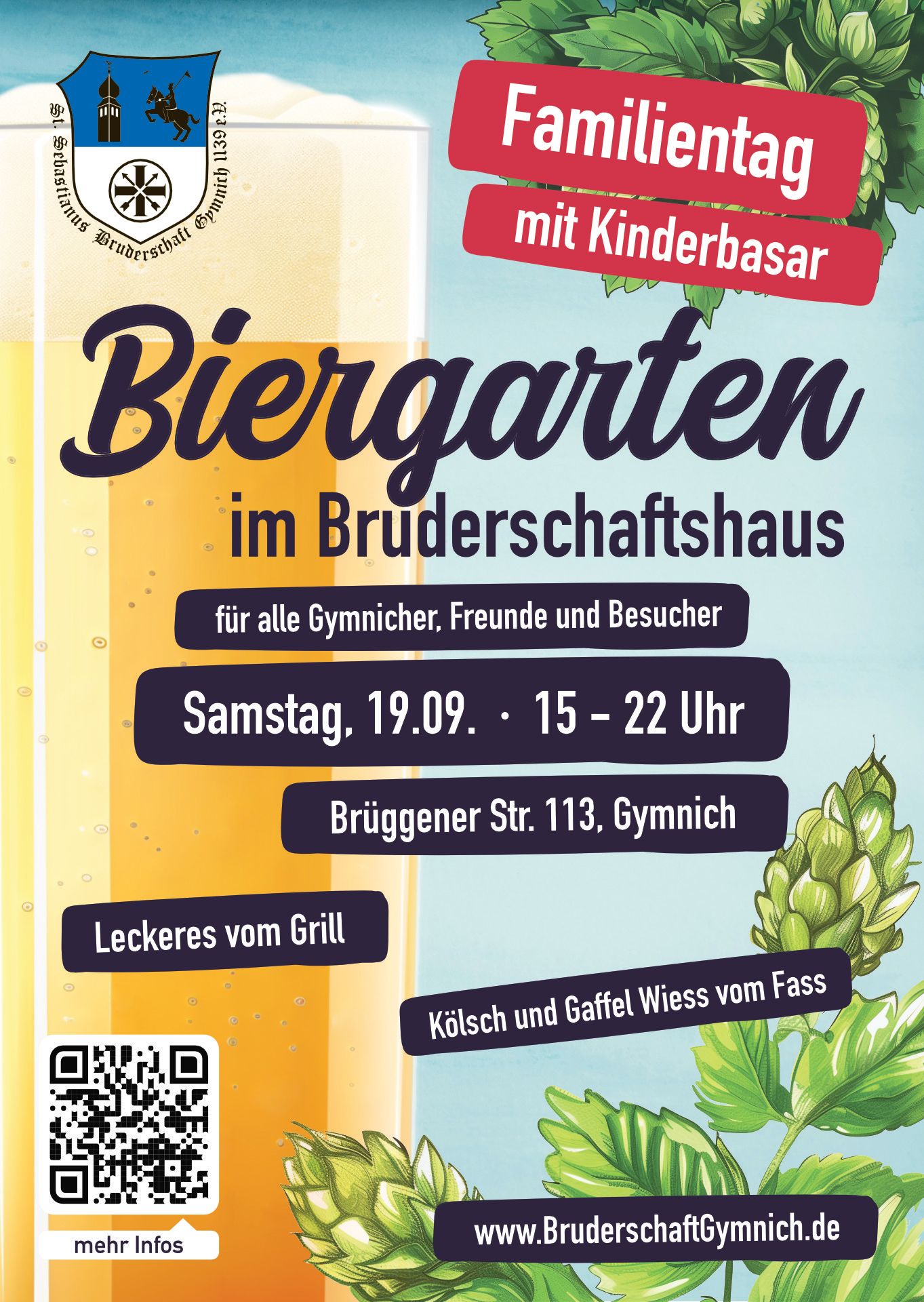 Plakat Biergarten im Bruderschaftshaus 19.09.2026