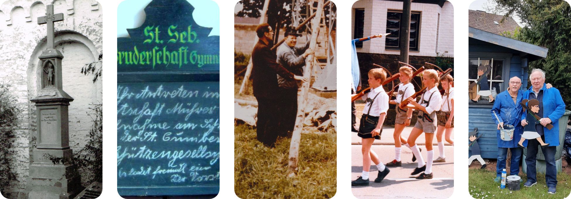 Collage einiger Meilensteine aus unserer Geschichte