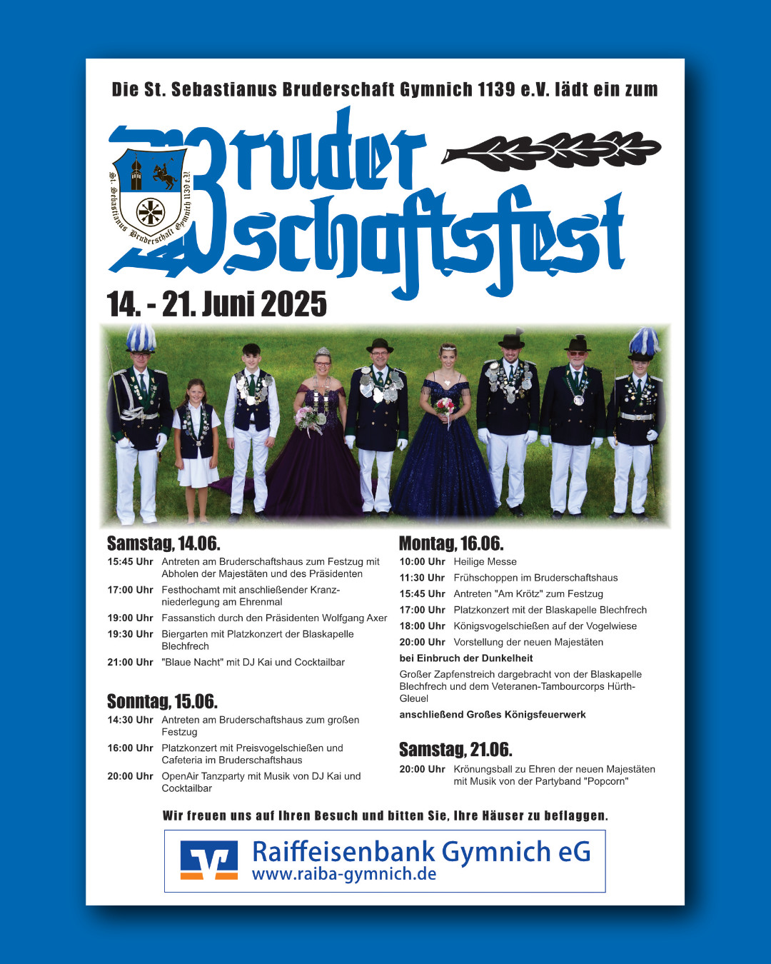 Plakat zum Bruderschaftsfest 2025