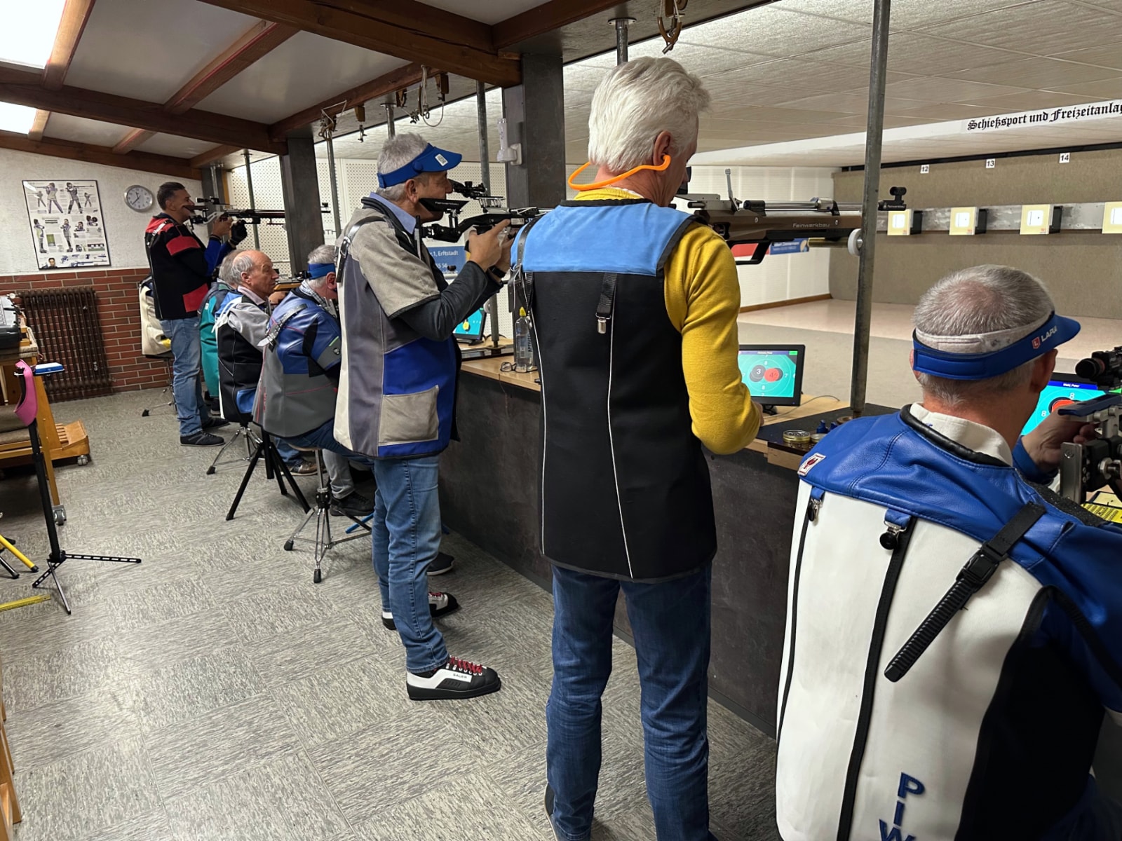 Luftgehr aufgelegt bei den Senioren