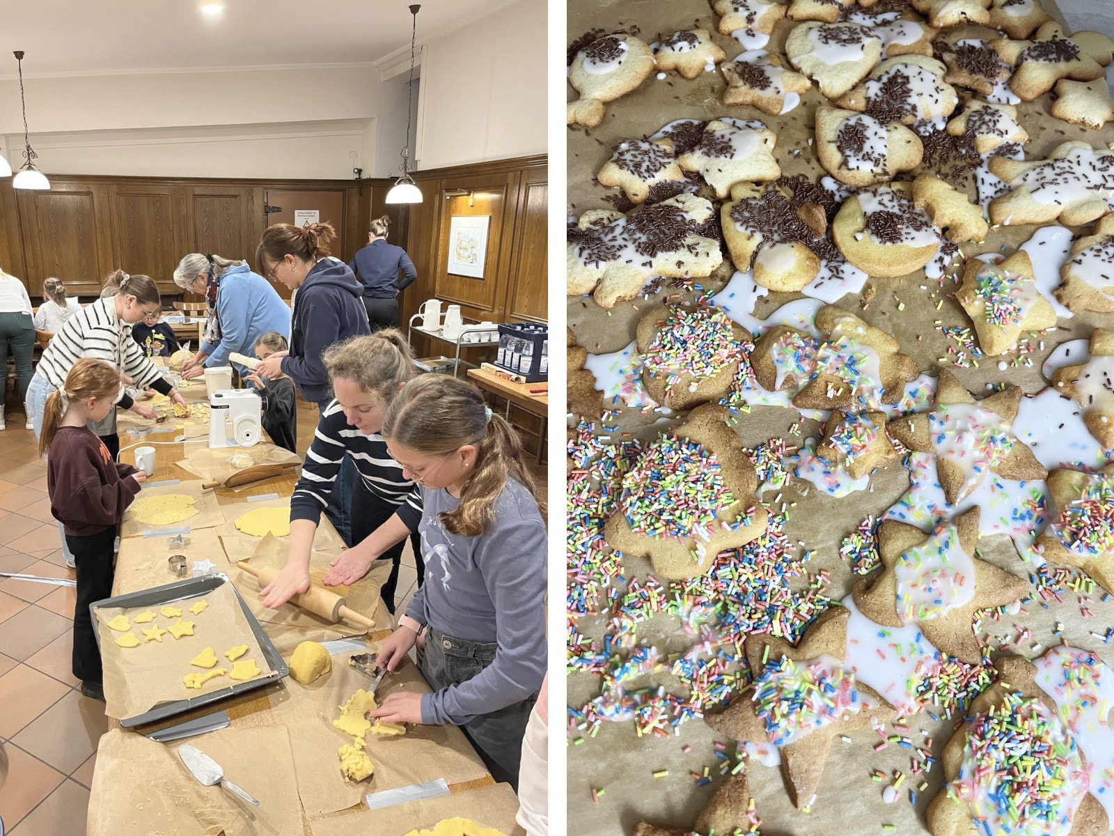 Die Jugendabteilung beim Backen der Plätzchen