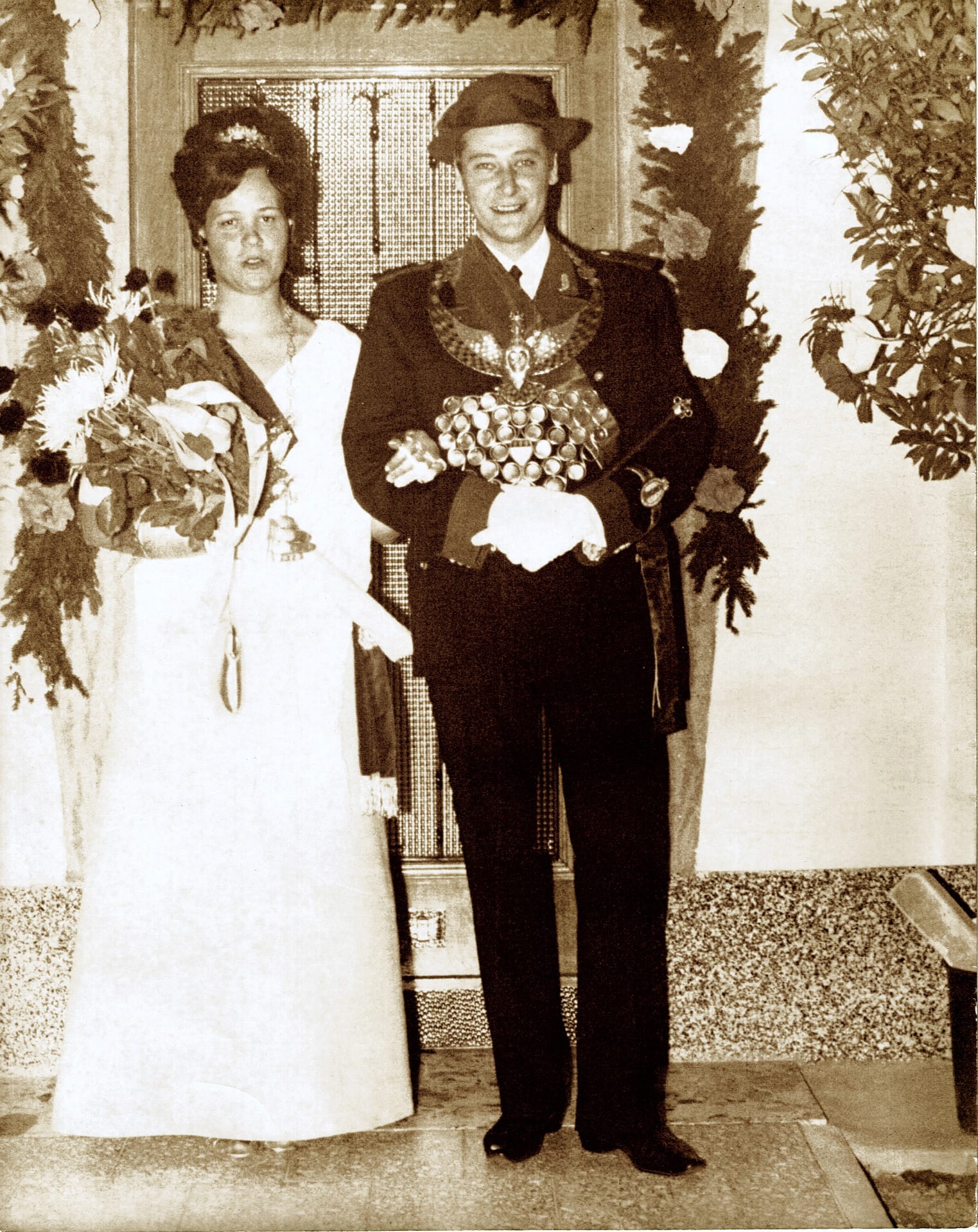 Bundeskönig Hans Peter Eversheim mit Gattin Gertrud
